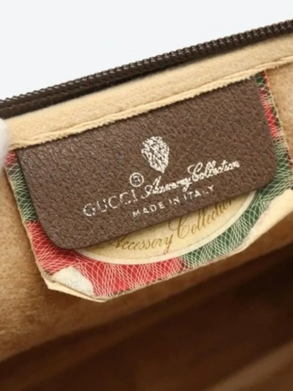 GUCCI GG Supreme Shoulder Bag PVC Beige Gold 116 02 068 Auth ka3454